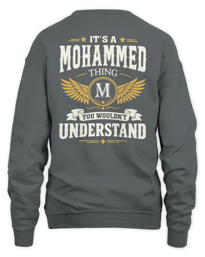 MOHAMMED KT06-M008 It’s a [NAME] Thing – You Wouldn’t Understand | Personalized Vintage T-Shirt - Unisex Sweatshirt - Charcoal