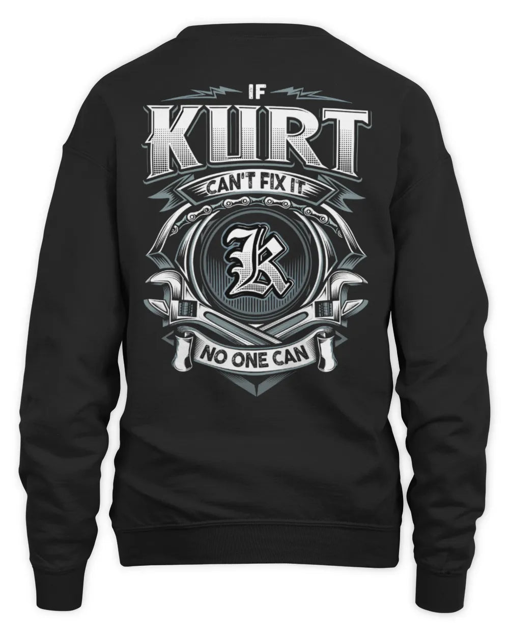 KURT AP81-K4-626 - Personalized Ahmed Quote Apparel “If Ahmed Can't Fix It, No One Can” - Unisex Sweatshirt - Black