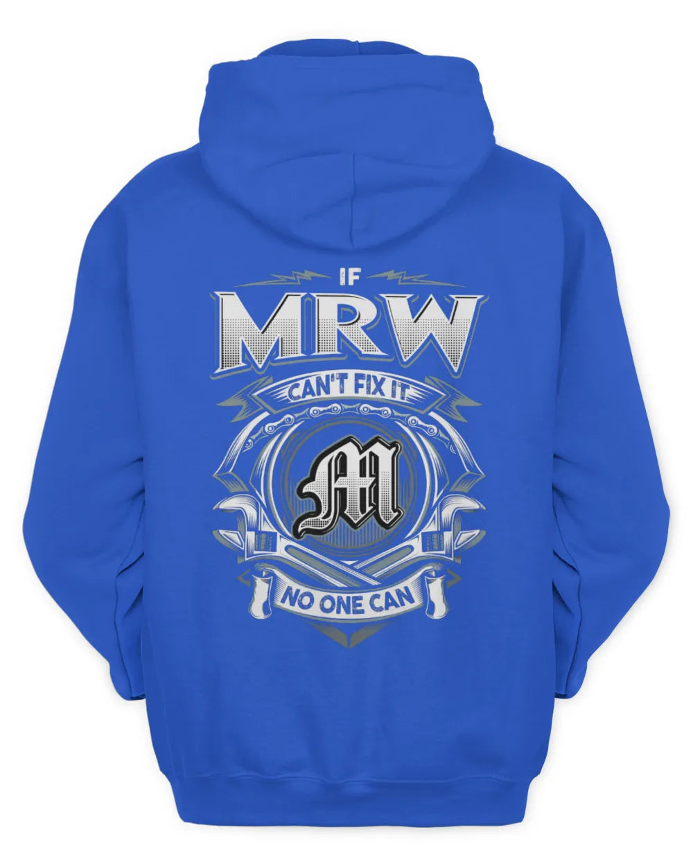 MRW AP81-K4-626 - Personalized Ahmed Quote Apparel “If Ahmed Can't Fix It, No One Can” - Unisex Hoodie - Royal
