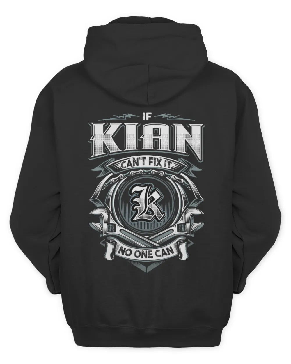 KIAN AP81-K4-626 - Personalized Ahmed Quote Apparel “If Ahmed Can't Fix It, No One Can” - Unisex Hoodie - Black