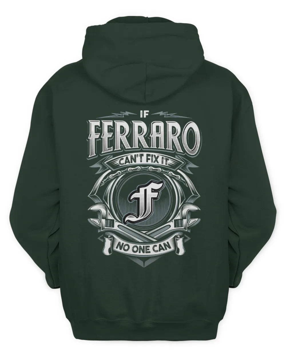 FERRARO AP81-K4-626 - Personalized Ahmed Quote Apparel “If Ahmed Can't Fix It, No One Can” - Unisex Hoodie - Forest Green