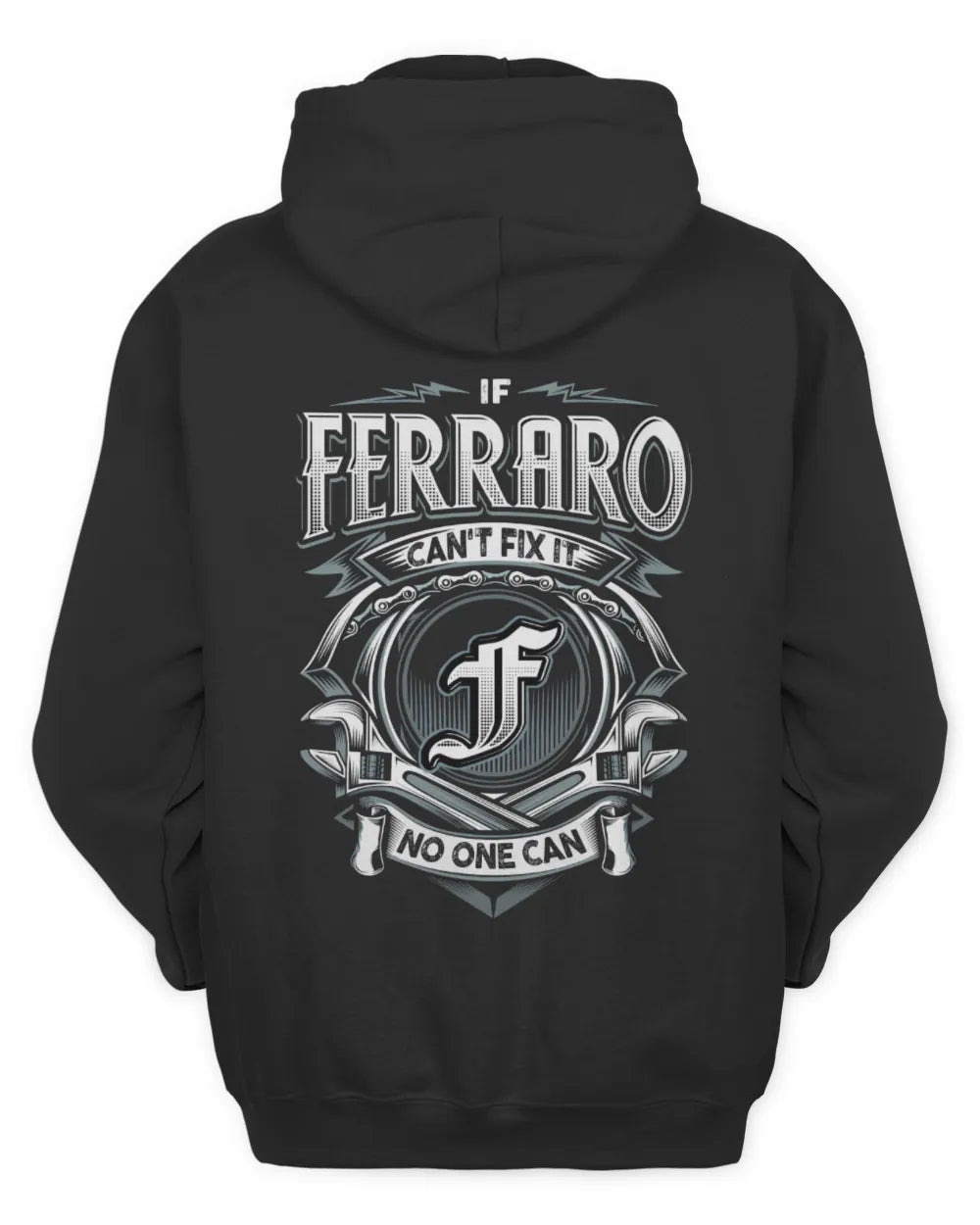 FERRARO AP81-K4-626 - Personalized Ahmed Quote Apparel “If Ahmed Can't Fix It, No One Can” - Unisex Hoodie - Black