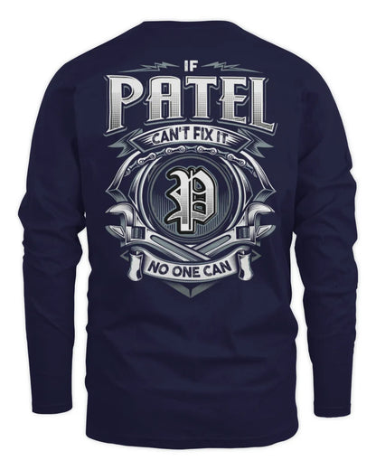 PATEL AP81-K4-626 - Personalized Ahmed Quote Apparel “If Ahmed Can't Fix It, No One Can” - Men's Long Sleeved T-Shirt - Navy