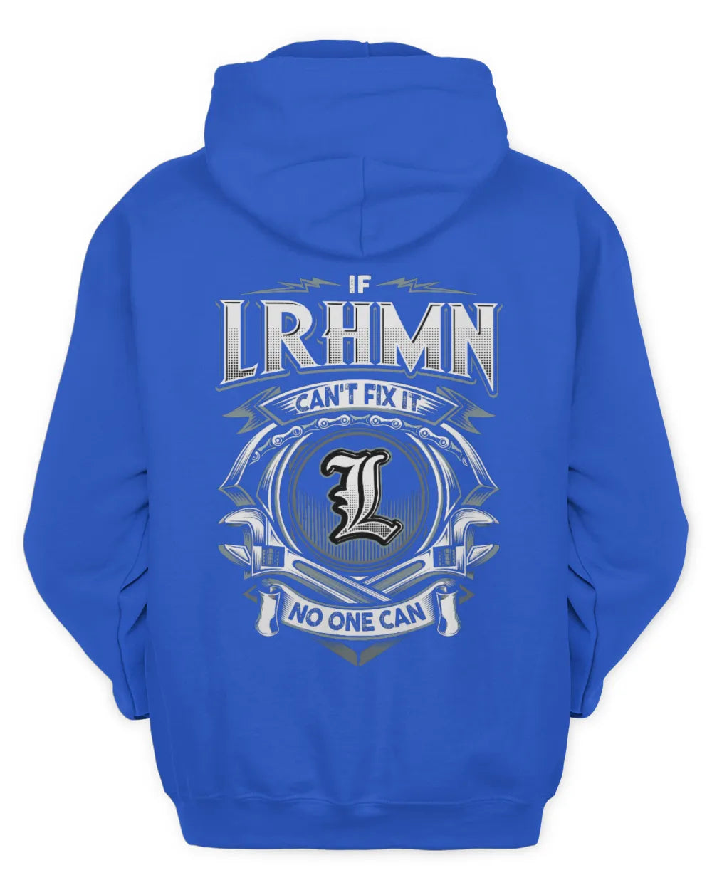 LRHMN AP81-K4-626 - Personalized Ahmed Quote Apparel “If Ahmed Can't Fix It, No One Can” - Unisex Hoodie - Royal