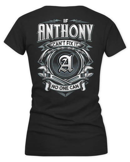 ANTHONY AP81-K4-626 - Personalized Ahmed Quote Apparel “If Ahmed Can't Fix It, No One Can” - Women's V-Neck T-Shirt - Black