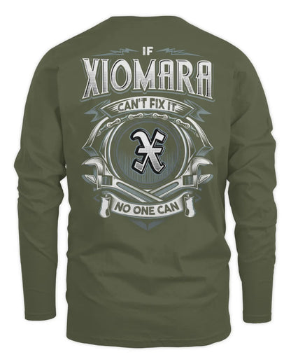 XIOMARA AP81-K4-626 - Personalized Ahmed Quote Apparel “If Ahmed Can't Fix It, No One Can” - Men's Long Sleeved T-Shirt - Military Green