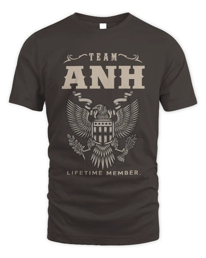ANH TP06-K82 – Personalized Classic Style Apparel “Team NAME Lifetime Member” - Unisex Standard T-Shirt - Dark Chocolate