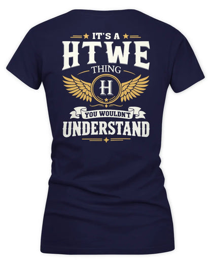HTWE KT06-M008 It’s a [NAME] Thing – You Wouldn’t Understand | Personalized Vintage T-Shirt - Women's V-Neck T-Shirt - Navy
