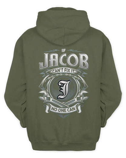 JACOB AP81-K4-626 - Personalized Ahmed Quote Apparel “If Ahmed Can't Fix It, No One Can” - Unisex Hoodie - Military Green