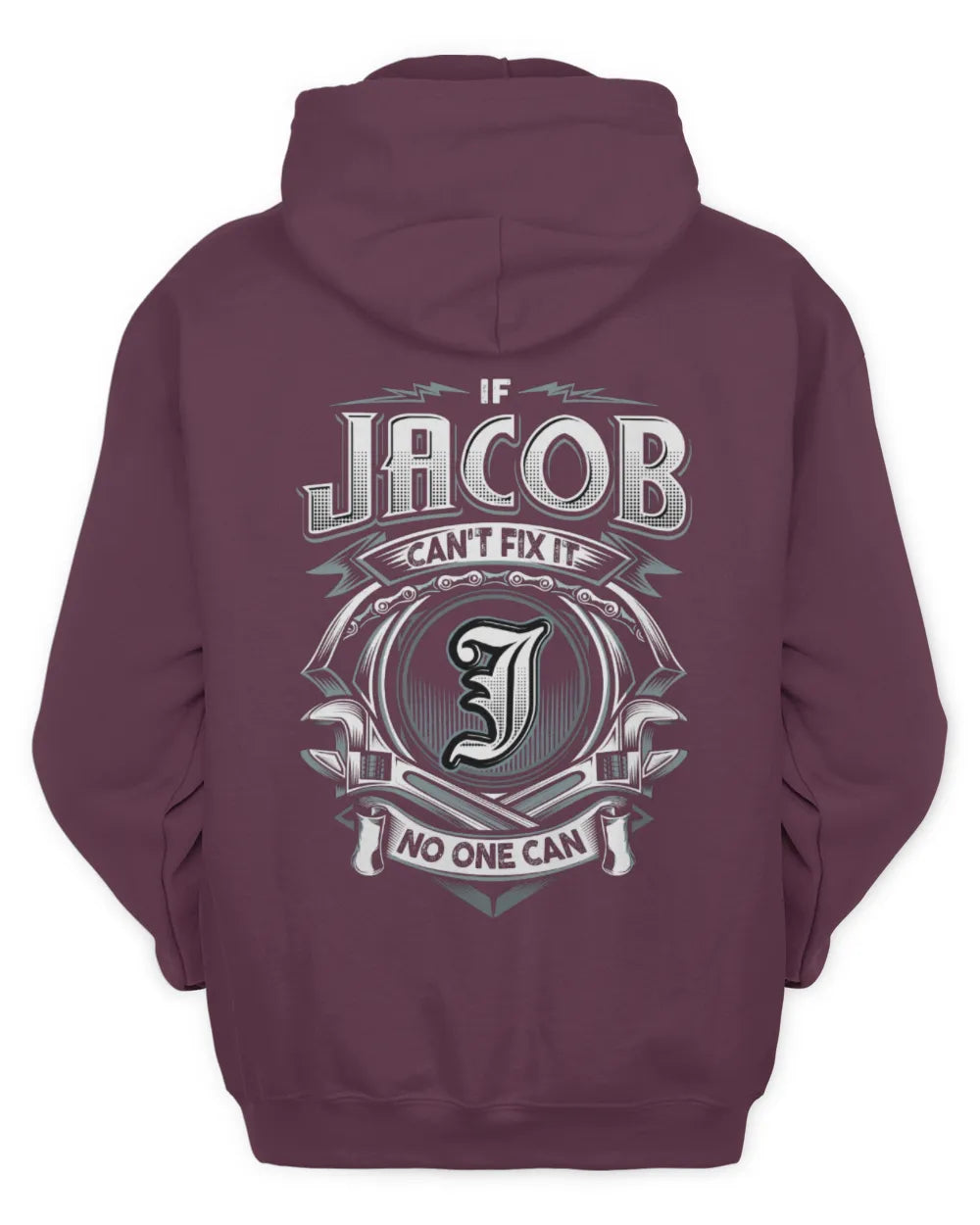 JACOB AP81-K4-626 - Personalized Ahmed Quote Apparel “If Ahmed Can't Fix It, No One Can” - Unisex Hoodie - Maroon