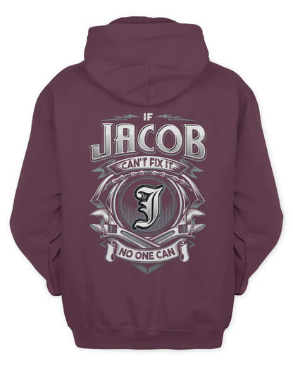 JACOB AP81-K4-626 - Personalized Ahmed Quote Apparel “If Ahmed Can't Fix It, No One Can” - Unisex Hoodie - Maroon