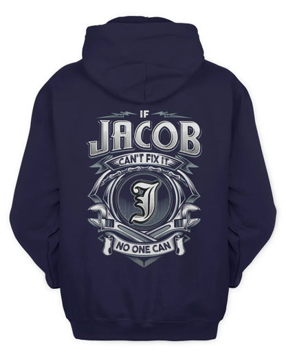 JACOB AP81-K4-626 - Personalized Ahmed Quote Apparel “If Ahmed Can't Fix It, No One Can” - Unisex Hoodie - Navy