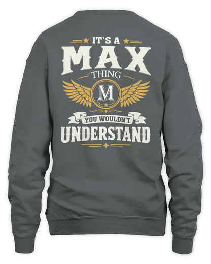 MAX KT06-M008 It’s a [NAME] Thing – You Wouldn’t Understand | Personalized Vintage T-Shirt - Unisex Sweatshirt - Charcoal