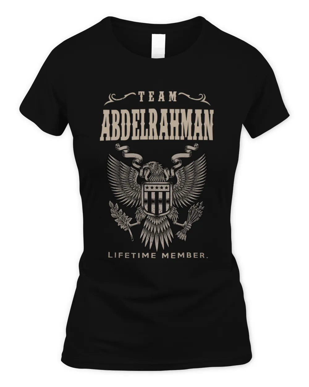 ABDELRAHMAN TP06-K82 – Personalized Classic Style Apparel “Team NAME Lifetime Member” - Women's Standard T-Shirt - Black