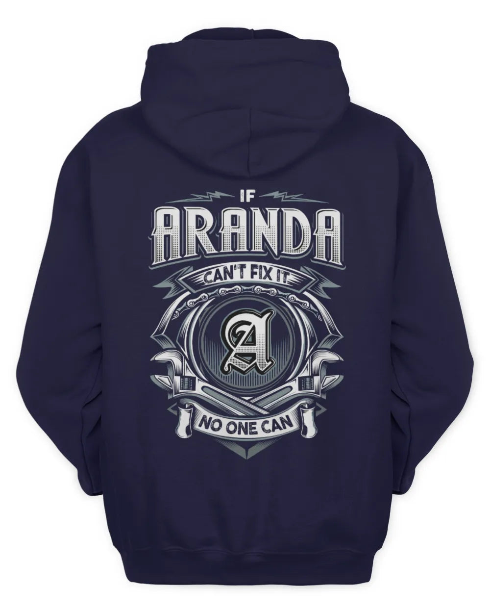 ARANDA AP81-K4-626 - Personalized Ahmed Quote Apparel “If Ahmed Can't Fix It, No One Can” - Unisex Hoodie - Navy