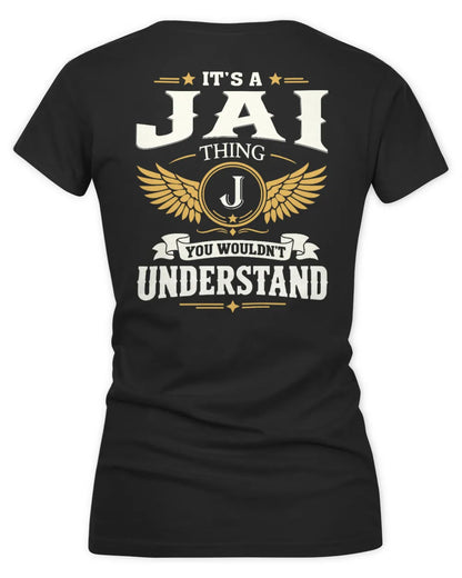 JAI KT06-M008 It’s a [NAME] Thing – You Wouldn’t Understand | Personalized Vintage T-Shirt - Women's V-Neck T-Shirt - Black