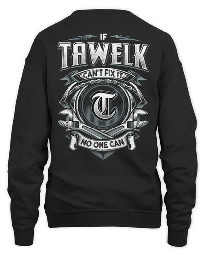 TAWELK AP81-K4-626 - Personalized Ahmed Quote Apparel “If Ahmed Can't Fix It, No One Can” - Unisex Sweatshirt - Black