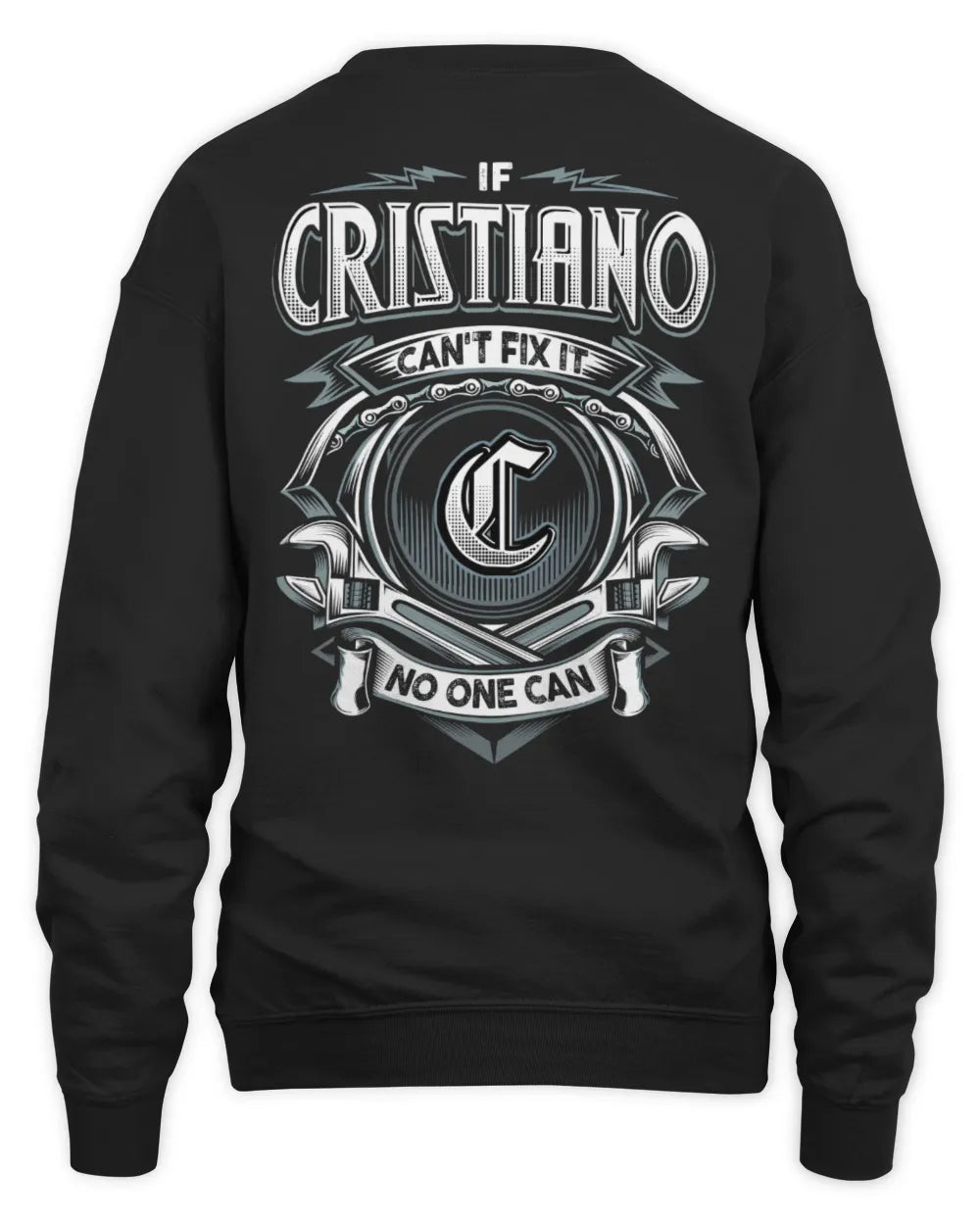 CRISTIANO AP81-K4-626 - Personalized Ahmed Quote Apparel “If Ahmed Can't Fix It, No One Can” - Unisex Sweatshirt - Black