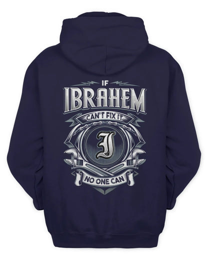 IBRAHEM AP81-K4-626 - Personalized Ahmed Quote Apparel “If Ahmed Can't Fix It, No One Can” - Unisex Hoodie - Navy
