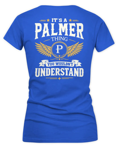 PALMER KT06-M008 It’s a [NAME] Thing – You Wouldn’t Understand | Personalized Vintage T-Shirt - Women's V-Neck T-Shirt - Royal