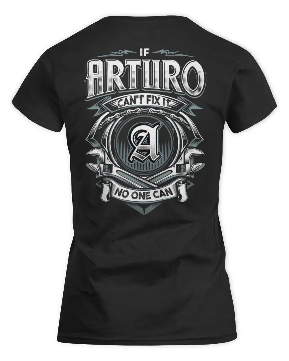 ARTURO AP81-K4-626 - Personalized Ahmed Quote Apparel “If Ahmed Can't Fix It, No One Can” - Women's Standard T-Shirt - Black
