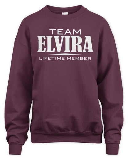 ELVIRA BL62-K4-128 - Personalized “Team NAME Lifetime Member” - Unisex Sweatshirt - Maroon