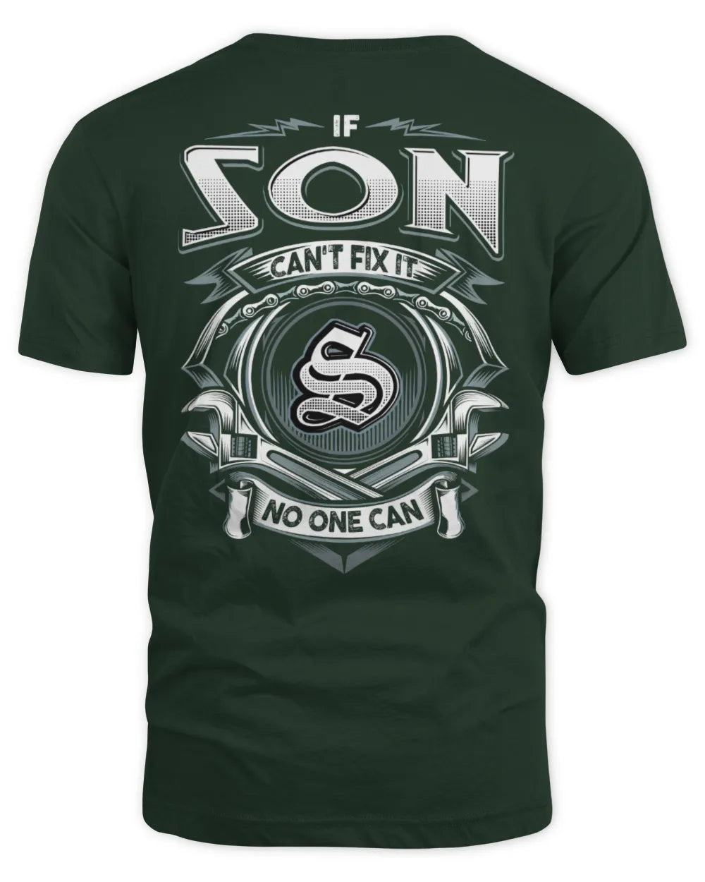 SON AP81-K4-626 - Personalized Ahmed Quote Apparel “If Ahmed Can't Fix It, No One Can” - Unisex Standard T-Shirt - Forest Green