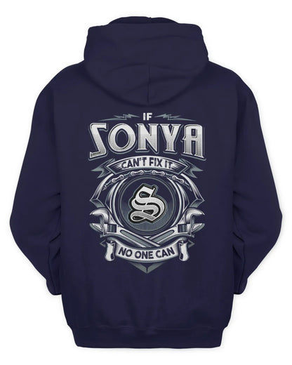 SONYA AP81-K4-626 - Personalized Ahmed Quote Apparel “If Ahmed Can't Fix It, No One Can” - Unisex Hoodie - Navy