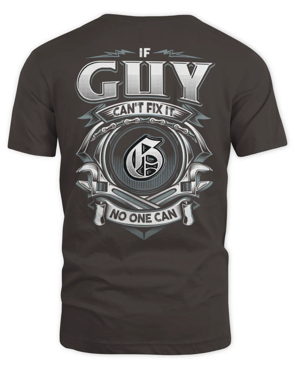 GUY AP81-K4-626 - Personalized Ahmed Quote Apparel “If Ahmed Can't Fix It, No One Can” - Unisex Standard T-Shirt - Dark Chocolate