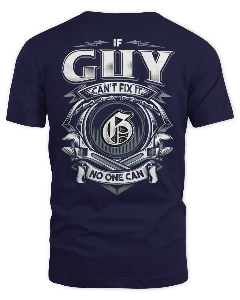 GUY AP81-K4-626 - Personalized Ahmed Quote Apparel “If Ahmed Can't Fix It, No One Can” - Unisex Standard T-Shirt - Navy