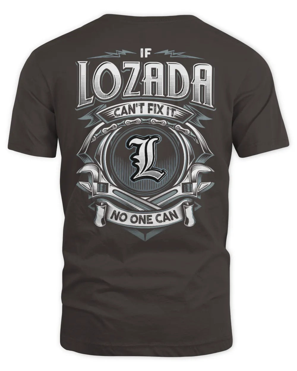 LOZADA AP81-K4-626 - Personalized Ahmed Quote Apparel “If Ahmed Can't Fix It, No One Can” - Unisex Standard T-Shirt - Dark Chocolate