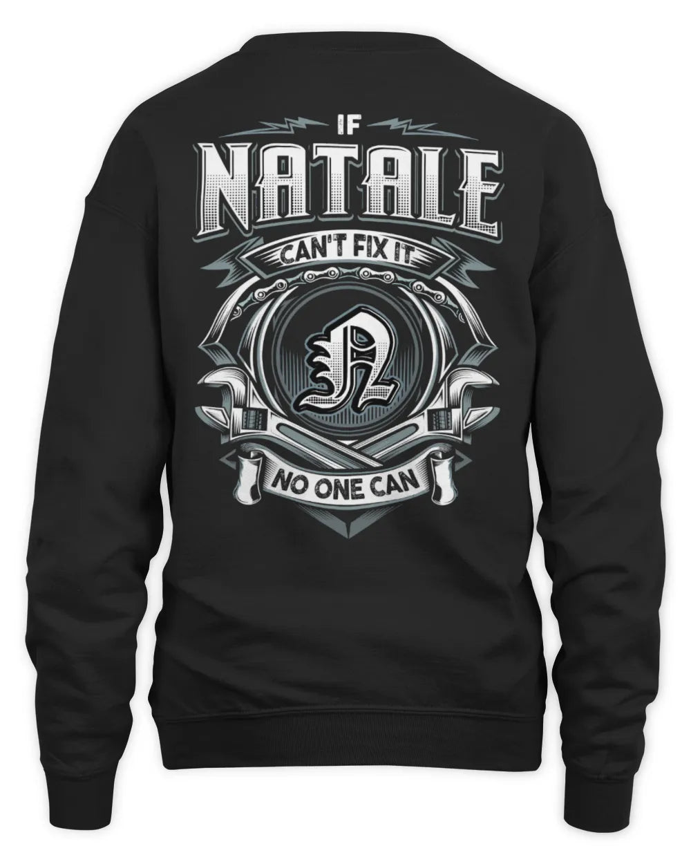 NATALE AP81-K4-626 - Personalized Ahmed Quote Apparel “If Ahmed Can't Fix It, No One Can” - Unisex Sweatshirt - Black