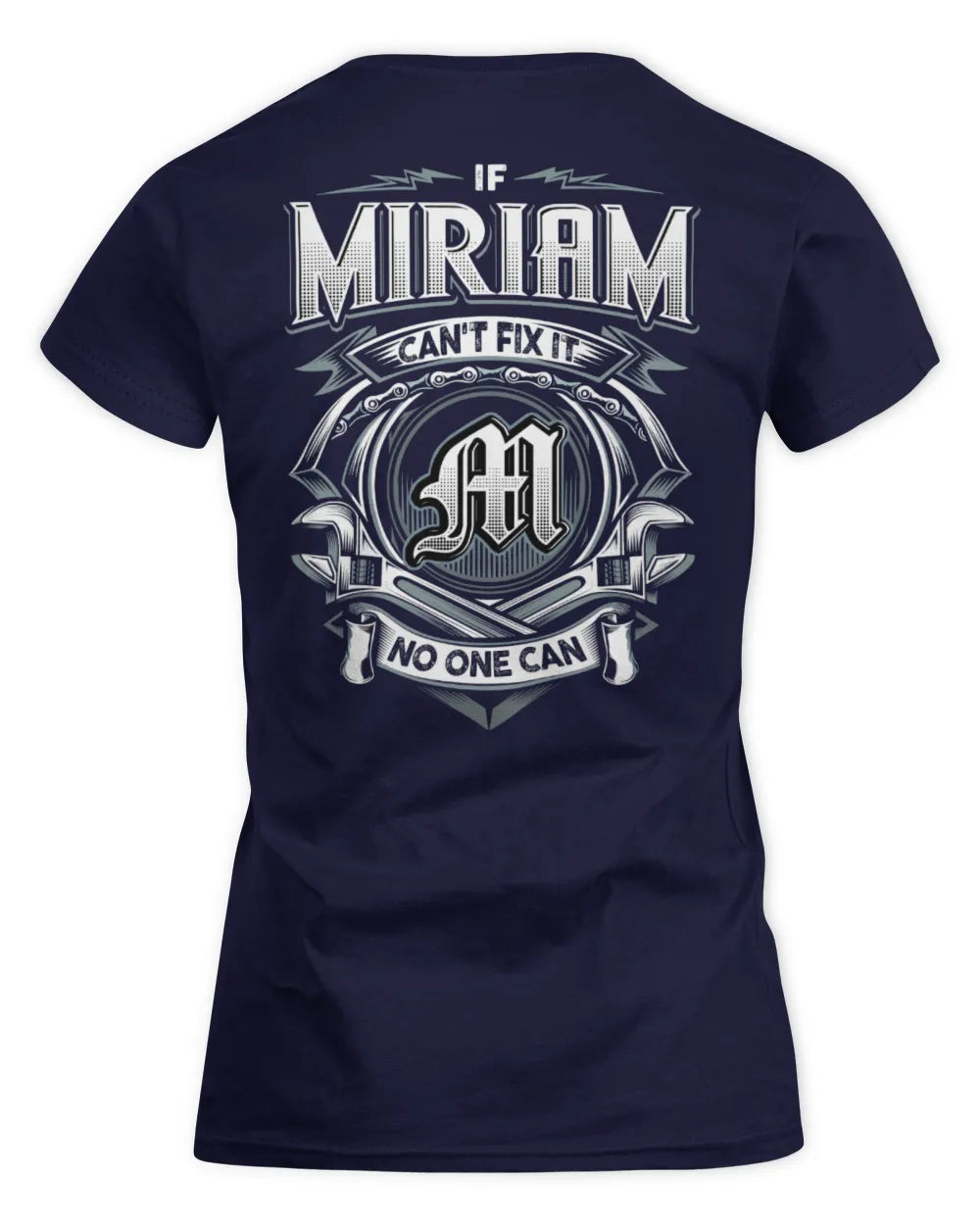 MIRIAM AP81-K4-626 - Personalized Ahmed Quote Apparel “If Ahmed Can't Fix It, No One Can” - Women's Standard T-Shirt - Navy
