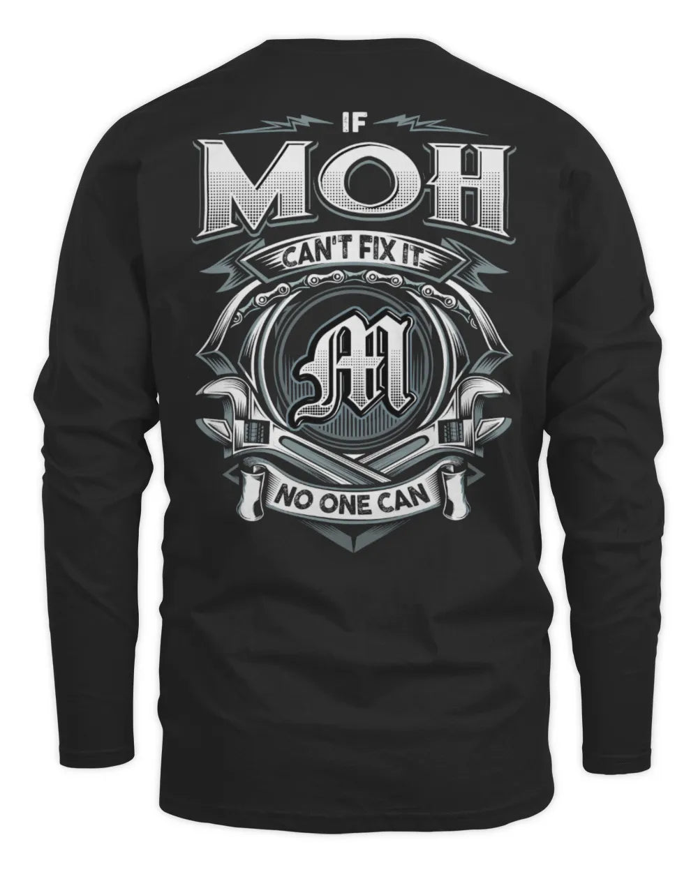MOH AP81-K4-626 - Personalized Ahmed Quote Apparel “If Ahmed Can't Fix It, No One Can” - Men's Long Sleeved T-Shirt - Black