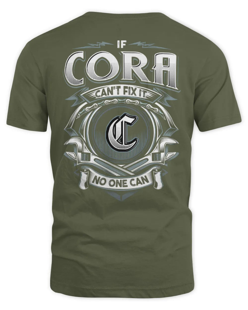CORA AP81-K4-626 - Personalized Ahmed Quote Apparel “If Ahmed Can't Fix It, No One Can” - Unisex Standard T-Shirt - Military Green