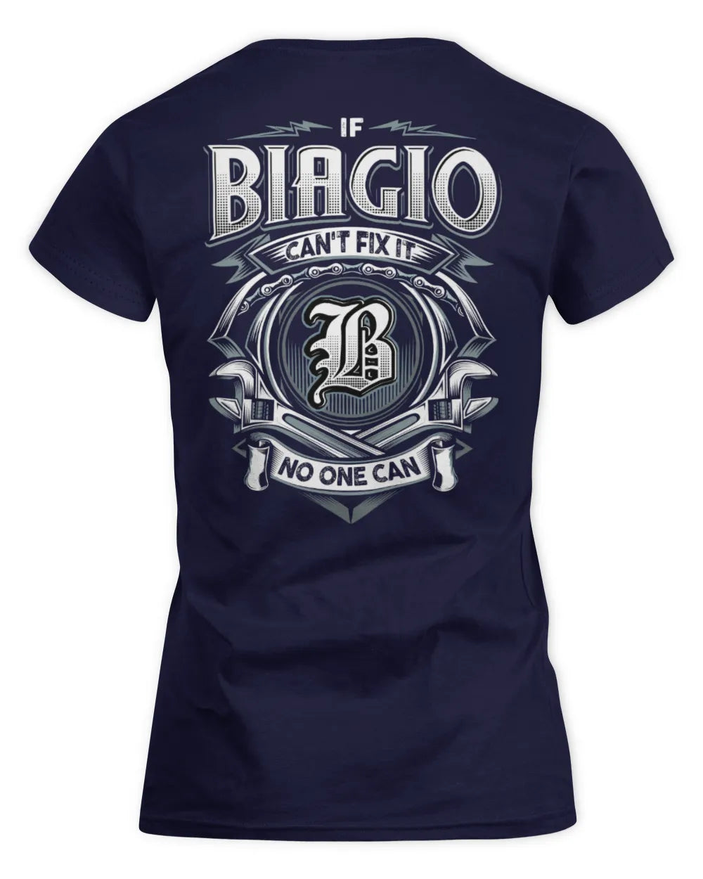 BIAGIO AP81-K4-626 - Personalized Ahmed Quote Apparel “If Ahmed Can't Fix It, No One Can” - Women's Standard T-Shirt - Navy