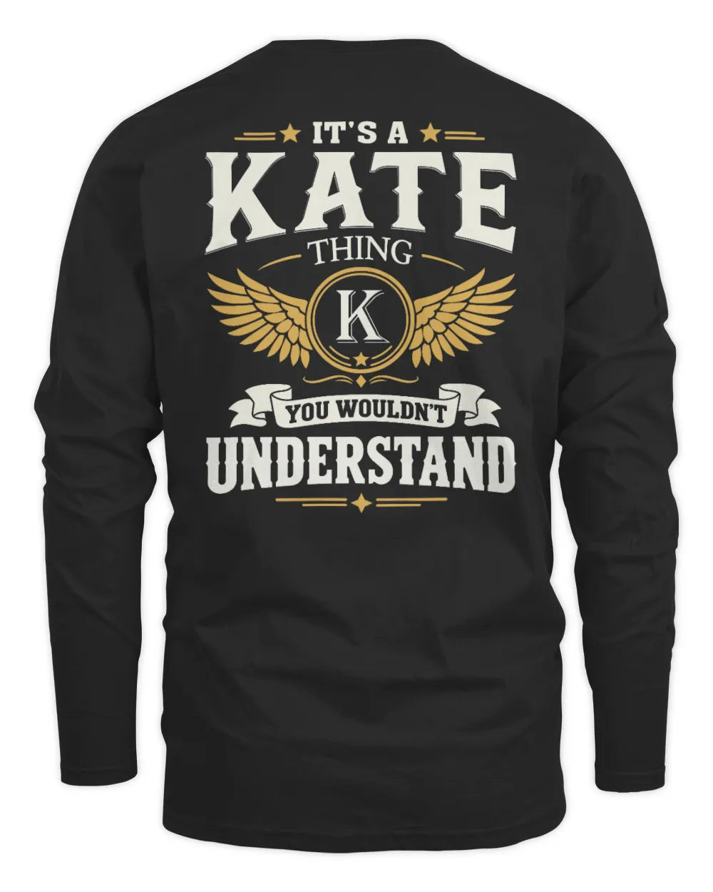 KATE KT06-M008 It’s a [NAME] Thing – You Wouldn’t Understand | Personalized Vintage T-Shirt - Men's Long Sleeved T-Shirt - Black