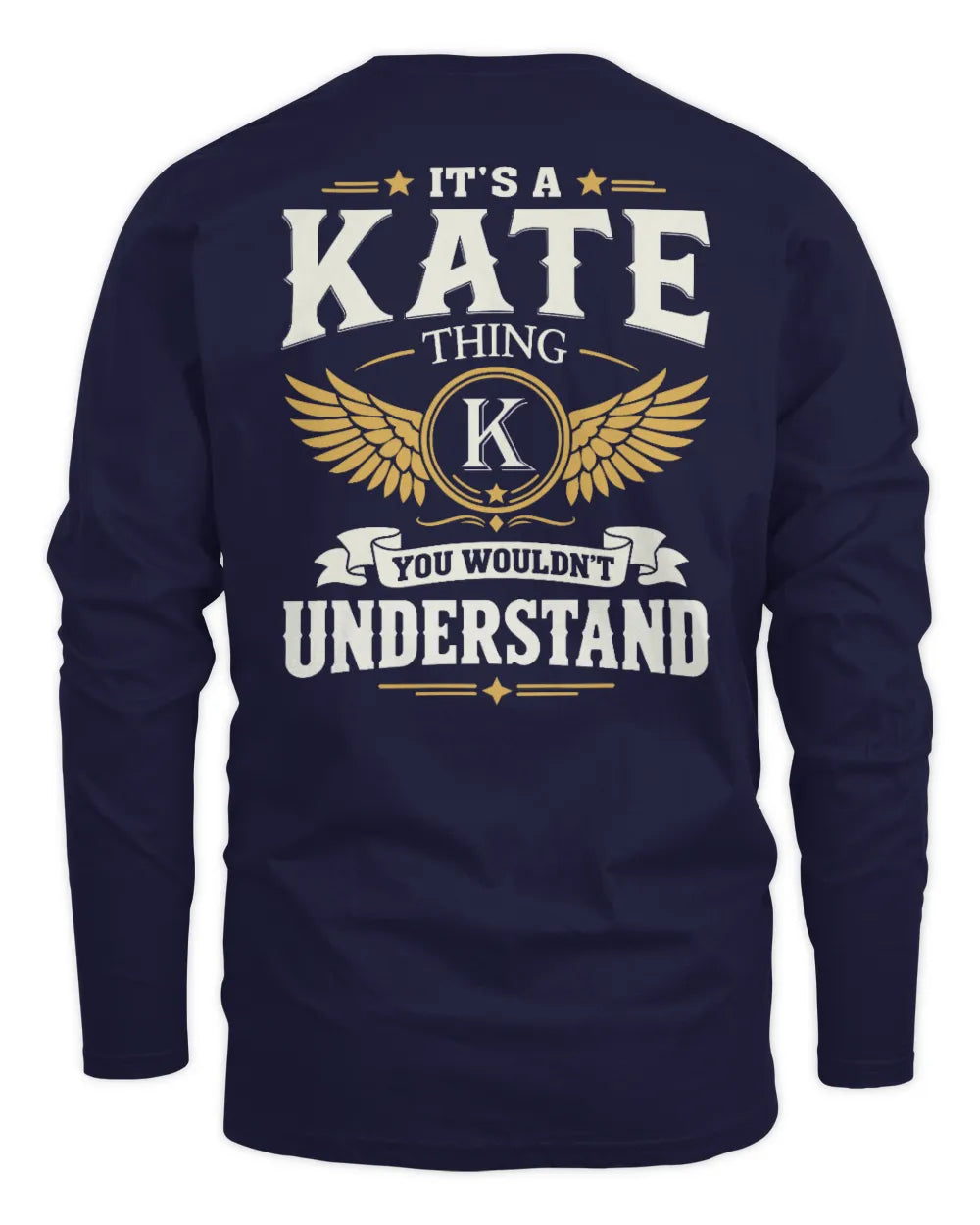 KATE KT06-M008 It’s a [NAME] Thing – You Wouldn’t Understand | Personalized Vintage T-Shirt - Men's Long Sleeved T-Shirt - Navy