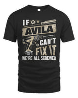 AVILA TX03 P02 - Personalized Handyman Mechanic Shirt “If NAME Can’t Fix It, We’re All Screwed” - Unisex Standard T-Shirt - Black