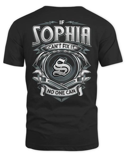 SOPHIA AP81-K4-626 - Personalized Ahmed Quote Apparel “If Ahmed Can't Fix It, No One Can” - Unisex Standard T-Shirt - Black