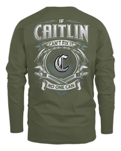 CAITLIN AP81-K4-626 - Personalized Ahmed Quote Apparel “If Ahmed Can't Fix It, No One Can” - Men's Long Sleeved T-Shirt - Military Green