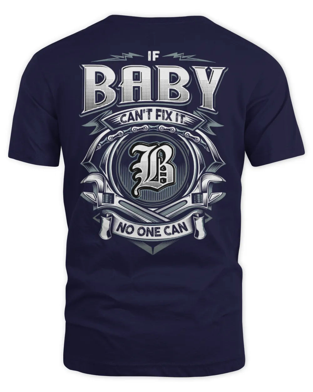 BABY AP81-K4-626 - Personalized Ahmed Quote Apparel “If Ahmed Can't Fix It, No One Can” - Unisex Standard T-Shirt - Navy