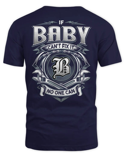 BABY AP81-K4-626 - Personalized Ahmed Quote Apparel “If Ahmed Can't Fix It, No One Can” - Unisex Standard T-Shirt - Navy