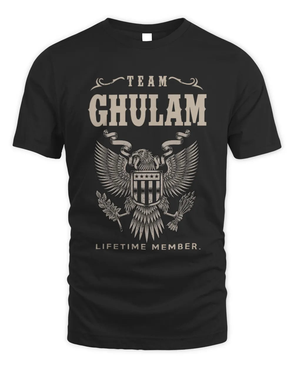 GHULAM TP06-K82 – Personalized Classic Style Apparel “Team NAME Lifetime Member” - Unisex Standard T-Shirt - Black