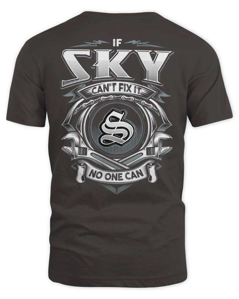 SKY AP81-K4-626 - Personalized Ahmed Quote Apparel “If Ahmed Can't Fix It, No One Can” - Unisex Standard T-Shirt - Dark Chocolate