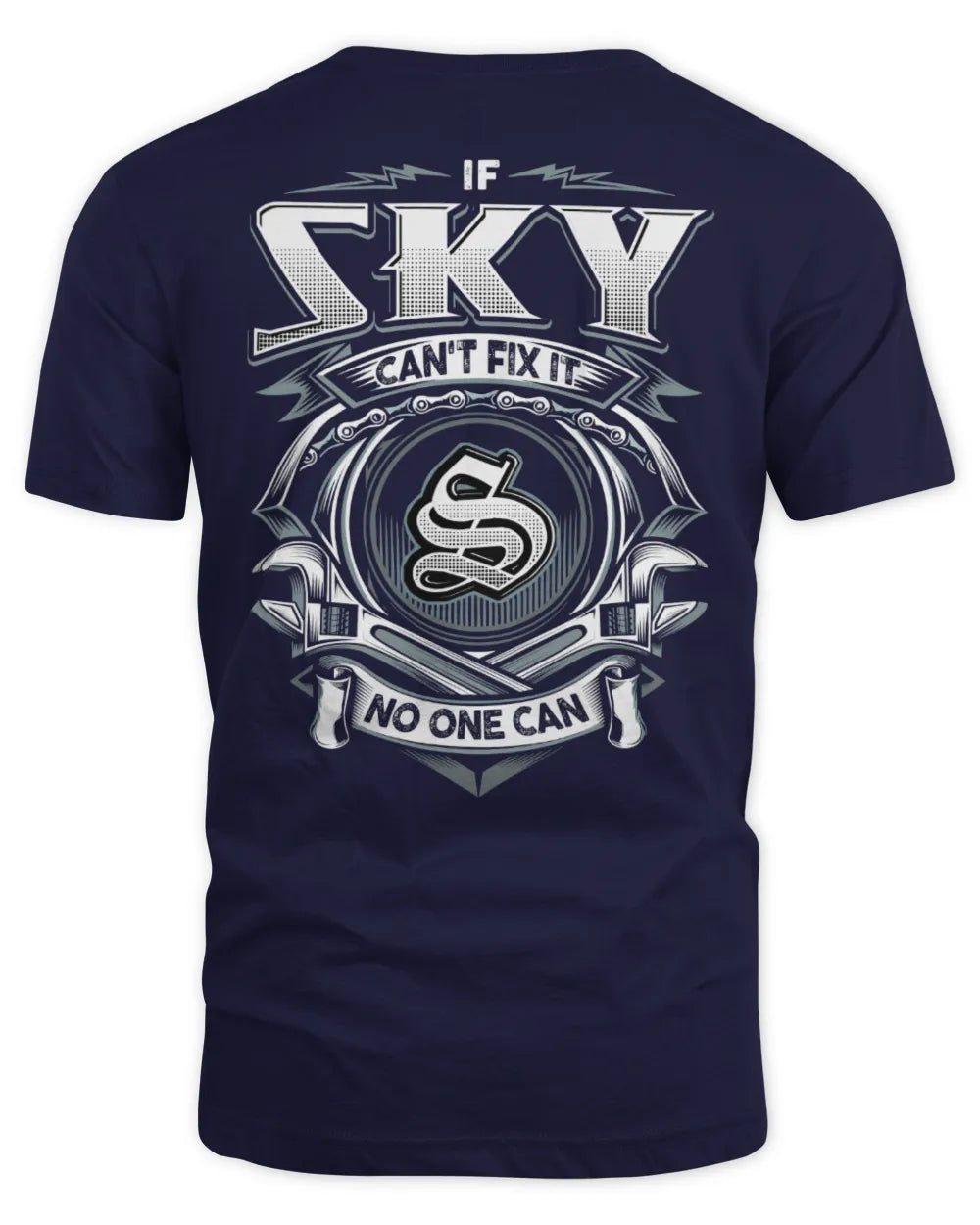 SKY AP81-K4-626 - Personalized Ahmed Quote Apparel “If Ahmed Can't Fix It, No One Can” - Unisex Standard T-Shirt - Navy