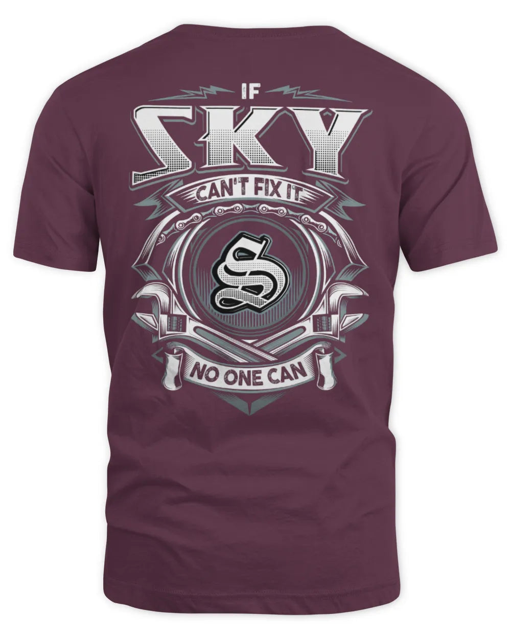 SKY AP81-K4-626 - Personalized Ahmed Quote Apparel “If Ahmed Can't Fix It, No One Can” - Unisex Standard T-Shirt - Maroon