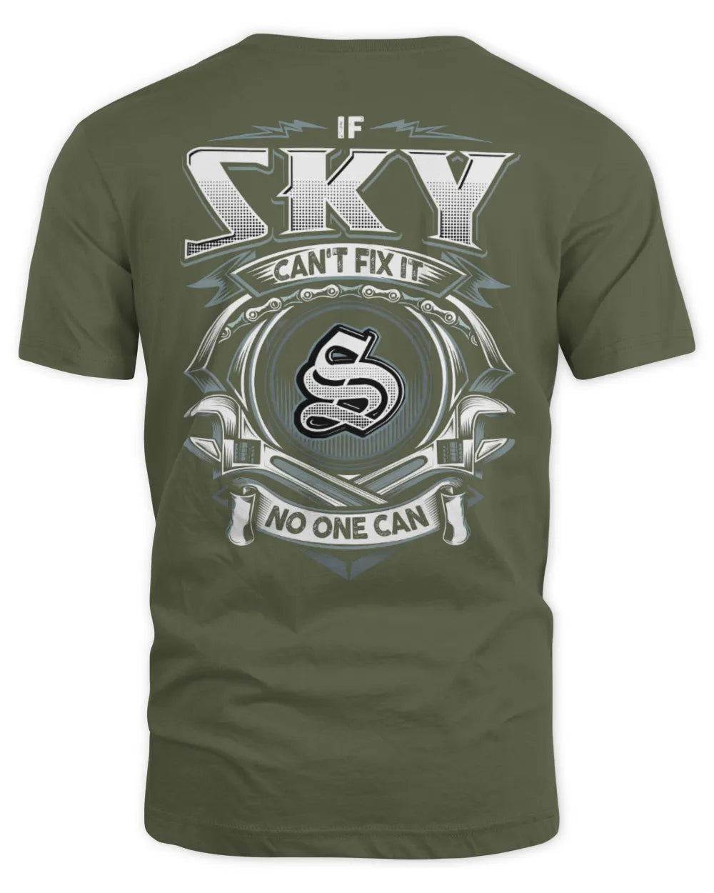 SKY AP81-K4-626 - Personalized Ahmed Quote Apparel “If Ahmed Can't Fix It, No One Can” - Unisex Standard T-Shirt - Military Green