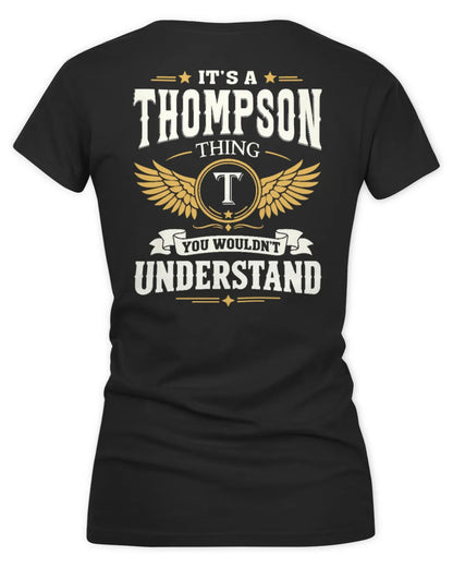 THOMPSON KT06-M008 It’s a [NAME] Thing – You Wouldn’t Understand | Personalized Vintage T-Shirt - Women's V-Neck T-Shirt - Black