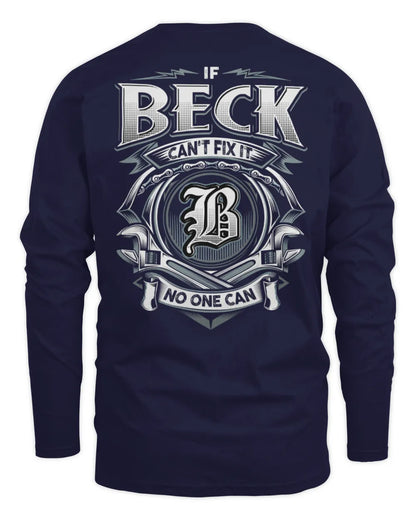 BECK AP81-K4-626 - Personalized Ahmed Quote Apparel “If Ahmed Can't Fix It, No One Can” - Men's Long Sleeved T-Shirt - Navy